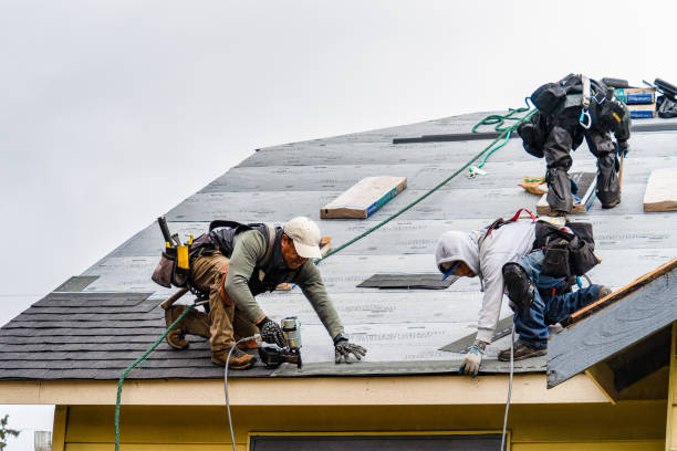 Professional Roof Replacement technician working in Harpswell, ME